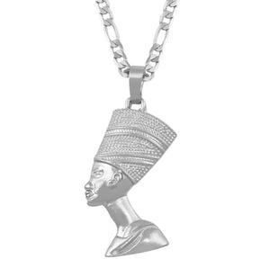 18K Gold/Silver Queen Nefertiti Necklace